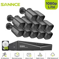 16CH Überwachungskamera Set ir Nachtsicht Fernüberwachung Email Alarm Videoüberwachungsset Kamera System 2TB - Sannce von SANNCE