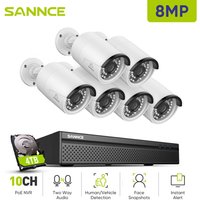 4K Kit de Vidéosurveillance Exterieure 6×IP Caméras Smart ir Vision Nocturne Audio Bidirectionnel Système de Caméra de Sécurité 4TB - Sannce 4K Kit de Vidéosurveillance Exterieure 6×IP Caméras Smart ir Vision Nocturne Audio Bidirectionnel Système de Caméra de Sécurité 4TB - Sannce von SANNCE