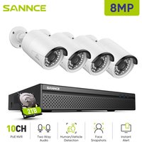 4K Überwachungskamera Set nvr 4×Kameras Smart ir Nachtsicht Wasserdichtigkeit Videoüberwachungssets 2TB - Sannce 4K Überwachungskamera Set nvr 4×Kameras Smart ir Nachtsicht Wasserdichtigkeit Videoüberwachungssets 2TB - Sannce von SANNCE