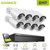 4K Überwachungskamera Set nvr 8×Kameras Smart ir Nachtsicht Wasserdichtigkeit Videoüberwachungssets 4TB - Sannce 4K Überwachungskamera Set nvr 8×Kameras Smart ir Nachtsicht Wasserdichtigkeit Videoüberwachungssets 4TB - Sannce von SANNCE