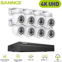 4K Videoüberwachungssets Kamera System Vollfarb Nachtsicht Zwei Wege Audio Überwachungskamera cctv Kit - Sannce von SANNCE