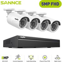 5MP Kit de Vidéosurveillance Exterieure 4×IP Caméras Smart ir Vision Nocturne H.265+ PoE Système de Caméra de Sécurité - Sannce 5MP Kit de Vidéosurveillance Exterieure 4×IP Caméras Smart ir Vision Nocturne H.265+ PoE Système de Caméra de Sécurité - Sannce von SANNCE