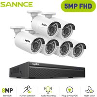 5MP Kit de Vidéosurveillance Exterieure 6×IP Caméras Smart ir Vision Nocturne H.265+ PoE Système de Caméra de Sécurité - Sannce 5MP Kit de Vidéosurveillance Exterieure 6×IP Caméras Smart ir Vision Nocturne H.265+ PoE Système de Caméra de Sécurité - Sannce von SANNCE