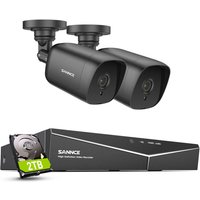 Sannce - 8CH Video Überwachungskamera 5MN dvr 2×5MP Kamera ir Nachtsicht Wasserdichtes IP66 Fernzugriffs Überwachungsset System – 2 tb hdd von SANNCE