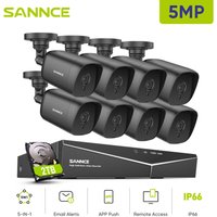 8CH Video Überwachungskamera 5MN dvr 8×5MP Kamera Wasserdichte ir Nachtsicht Fernzugriff Sicherheit Kamera System - 2TB hdd - Sannce von SANNCE