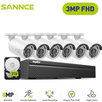 Außenbereich Überwachungskamera Set,8CH nvr mit 3MP 8 ip PoE Sicherheitskamera,Nachtsicht Überwachungskamera,2TB hdd - Sannce Außenbereich Überwachungskamera Set,8CH nvr mit 3MP 8 ip PoE Sicherheitskamera,Nachtsicht Überwachungskamera,2TB hdd - Sannce von SANNCE