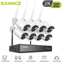 Kit Videosorveglianza WiFi 8CH con 8 Wireless Telecamera ip 3MP Intelligenti Microfono Sistema di Sorveglianza Eseterno,0TB - Sannce Kit Videosorveglianza WiFi 8CH con 8 Wireless Telecamera ip 3MP Intelligenti Microfono Sistema di Sorveglianza Eseterno,0TB - Sannce von SANNCE