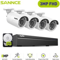 Kit de Vidéosurveillance Exterieure 3MP 4×IP Caméras Smart ir Vision Nocturne,Détection Mouvement Kit Caméra de Surveillance Filaire 2TB - Sannce Kit de Vidéosurveillance Exterieure 3MP 4×IP Caméras Smart ir Vision Nocturne,Détection Mouvement Kit Caméra de Surveillance Filaire 2TB - Sannce von SANNCE