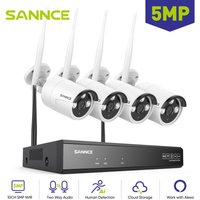 Kit de vidéosurveillance Extérieur Sans fil 5MP nvr 4×Caméras Vision Nocturne Interphone Bidirectionnel cctv Système de caméra de sécurité WiFi ip Kit de vidéosurveillance Extérieur Sans fil 5MP nvr 4×Caméras Vision Nocturne Interphone Bidirectionnel cctv Système de caméra de sécurité WiFi ip von SANNCE