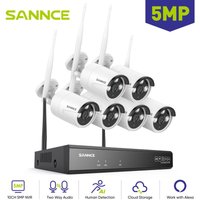 Kit de vidéosurveillance Extérieur Sans fil 5MP nvr 6×Caméras Vision Nocturne Interphone Bidirectionnel cctv Système de caméra de sécurité WiFi ip Kit de vidéosurveillance Extérieur Sans fil 5MP nvr 6×Caméras Vision Nocturne Interphone Bidirectionnel cctv Système de caméra de sécurité WiFi ip von SANNCE