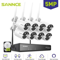 Kit de vidéosurveillance Extérieur Sans fil 5MP nvr 8×Caméras Vision Nocturne Interphone Bidirectionnel cctv Système de caméra de sécurité WiFi ip Kit de vidéosurveillance Extérieur Sans fil 5MP nvr 8×Caméras Vision Nocturne Interphone Bidirectionnel cctv Système de caméra de sécurité WiFi ip von SANNCE