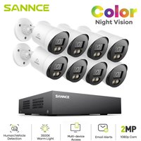 Kit di videosorveglianza visione notturna a colori 1080P tvi Bullet tvi Bullet,Telecamera di sicurezza cablata,8PCS 0TB - Sannce Kit di videosorveglianza visione notturna a colori 1080P tvi Bullet tvi Bullet,Telecamera di sicurezza cablata,8PCS 0TB - Sannce von SANNCE