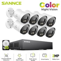Kit di videosorveglianza visione notturna a colori 1080P tvi Bullet tvi Bullet,Telecamera di sicurezza cablata,8PCS 4TB - Sannce Kit di videosorveglianza visione notturna a colori 1080P tvi Bullet tvi Bullet,Telecamera di sicurezza cablata,8PCS 4TB - Sannce von SANNCE