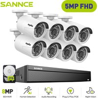 Sannce - PoE-Überwachungskamerasystem, 16 Kanäle nvr mit 5 mp × 8 PoE-Überwachungskamera, 24/7-Aufzeichnung, Nachtsicht, 2 tb Festplatte Sannce - PoE-Überwachungskamerasystem, 16 Kanäle nvr mit 5 mp × 8 PoE-Überwachungskamera, 24/7-Aufzeichnung, Nachtsicht, 2 tb Festplatte von ANNKE