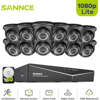 SANNCE 1080P Überwachungskamera Set 16CH DVR IR Nachtsicht Kamera Videoüberwachungsset Sicherheit System 1TB von SANNCE