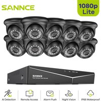 SANNCE 16CH Überwachungskamera Set DVR 1080P Kameras IR Nachtsicht Videoüberwachungsset Sicherheit System von SANNCE