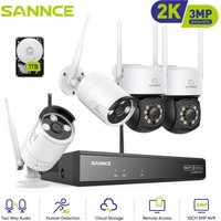 SANNCE 3MP WIFI Videoüberwachungssets IR Kamera Nachtsicht Zwei Wege Audio WLAN CCTV Sicherheit Kamera System - 1TB HDD SANNCE 3MP WIFI Videoüberwachungssets IR Kamera Nachtsicht Zwei Wege Audio WLAN CCTV Sicherheit Kamera System - 1TB HDD von SANNCE