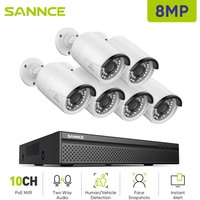 SANNCE 4K Kit de Vidéosurveillance Exterieure 6×IP Caméras Smart IR Vision Nocturne Audio Bidirectionnel Système de Caméra de Sécurité SANNCE 4K Kit de Vidéosurveillance Exterieure 6×IP Caméras Smart IR Vision Nocturne Audio Bidirectionnel Système de Caméra de Sécurité von SANNCE