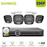 SANNCE 5MP 8-Kanal PoE Smart-Sicherheitskamerasystem mit Personen- und Fahrzeugerkennung SANNCE 5MP 8-Kanal PoE Smart-Sicherheitskamerasystem mit Personen- und Fahrzeugerkennung von SANNCE