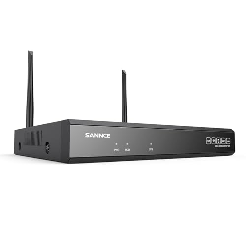 SANNCE 10CH 5MP NVR Überwachungssystem Rekorder WLAN Videoüberwachung für IP Kamera Innen, Außen Sicherheit(Ohne Diskette) von SANNCE