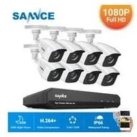 Kabelgebundenes Videoüberwachungsset 16 ch 5 in 1 1080N dvr + 1080P HD-Kamera Nachtsicht 20 m ohne Festplatte – 8 Außenkameras ohne Festplatte von SANNCE