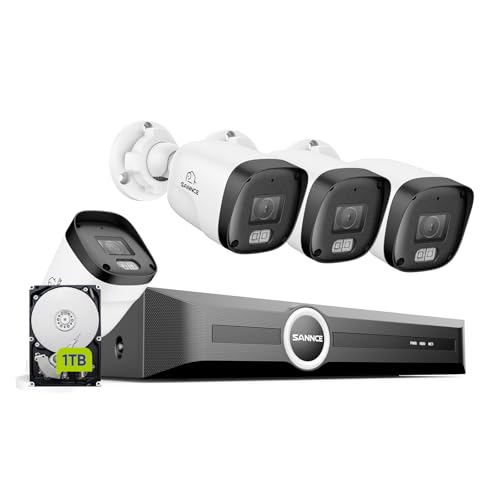 SANNCE POE Überwachungskamera Set 5MP 8CH NVR+4 * 3MP Wasserdicht Kamera mit 2TB Festplatte Smart IR LEDs, Bewegungserkennung, APP Alarm, Nachtsicht bis zu 20 Meter SANNCE POE Überwachungskamera Set 5MP 8CH NVR+4 * 3MP Wasserdicht Kamera mit 2TB Festplatte Smart IR LEDs, Bewegungserkennung, APP Alarm, Nachtsicht bis zu 20 Meter von SANNCE