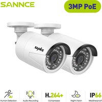SANNCE Telecamera di sorveglianza PoE da 3MP per interni esterni 36 LED IR IP66 resistente alle intemperie per NVR SANNCE N98PBD/N96PBK SANNCE Telecamera di sorveglianza PoE da 3MP per interni esterni 36 LED IR IP66 resistente alle intemperie per NVR SANNCE N98PBD/N96PBK von SANNCE