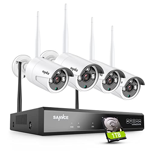 SANNCE WLAN Überwachungskamera Aussen Set Personenerkennung 8CH Videoüberwachung mit 4X 3MP Kabellose WiFi Kamera Outdoor Funk Überwachungssystem und 5MP NVR mit 1TB, IR Nachtsicht, Wetterfest SANNCE WLAN Überwachungskamera Aussen Set Personenerkennung 8CH Videoüberwachung mit 4X 3MP Kabellose WiFi Kamera Outdoor Funk Überwachungssystem und 5MP NVR mit 1TB, IR Nachtsicht, Wetterfest von SANNCE