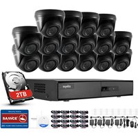 Sannce - 16CH 1080p Videoüberwachungskamera-System 5 in 1 DVR-Recorder Wasserdichte Kabel-Überwachungskameras für Heim-Outdoor-CCTV-Kits 16 Kameras von SANNCE