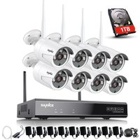 8CH 3MP drahtloses Videosicherheitssystem 5MP hdmi nvr mit 8PCS 3MP Wifi wetterfestes IP-Kamera-Überwachungs-Kit im Freien 100ft 30m Nachtsicht – 1TB von SANNCE