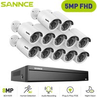 Sannce PoE-Überwachungskamerasystem, 16 Kanäle nvr mit 5 mp × 12 PoE-Überwachungskamera, 24/7-Aufzeichnung, IR-Nachtsicht von ANNKE