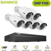 5MP Überwachungskamera Set nvr 6×Kamera ir Nachtsicht Wettewfest Videoüberwachungssets Fernzugriff - Sannce 5MP Überwachungskamera Set nvr 6×Kamera ir Nachtsicht Wettewfest Videoüberwachungssets Fernzugriff - Sannce von SANNCE