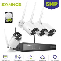 Wlan Überwachungskamera Set Aussen 5MP 4×Kamera Smart ir Nachtsicht Fernzugriff WiFi Kameras Videoüberwachungsset 1TB - Sannce Wlan Überwachungskamera Set Aussen 5MP 4×Kamera Smart ir Nachtsicht Fernzugriff WiFi Kameras Videoüberwachungsset 1TB - Sannce von SANNCE