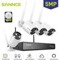 Wlan Überwachungskamera Set Aussen 5MP 4×Kamera Smart ir Nachtsicht Fernzugriff WiFi Kameras Videoüberwachungsset 4TB - Sannce Wlan Überwachungskamera Set Aussen 5MP 4×Kamera Smart ir Nachtsicht Fernzugriff WiFi Kameras Videoüberwachungsset 4TB - Sannce von SANNCE