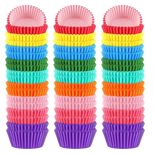 SANNIX 450 Stück Muffinförmchen Papier, 5cm Mini Muffins Papierförmchen, Cupcake Regenbogen Papier Fällen Liners Wrapper für Dessert Hochzeit Geburtstag Party SANNIX 450 Stück Muffinförmchen Papier, 5cm Mini Muffins Papierförmchen, Cupcake Regenbogen Papier Fällen Liners Wrapper für Dessert Hochzeit Geburtstag Party von SANNIX
