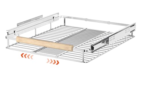 SANNO Ausziehbare Schubladen für Küchenschränke, Organizer, Schieberegal unter dem Schrank, herausziehbarer Topf- und Pfannen-Organizer, Schubladenaufbewahrung (1 Pack) von SANNO