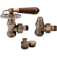 Handventil-Set mit Holzgriff für Gussheizkörper von SANNOVER