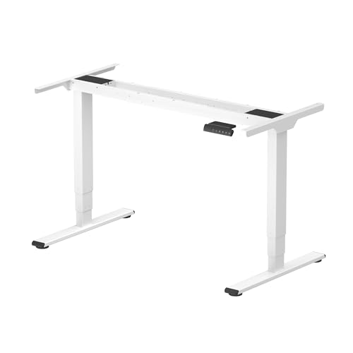 SANODESK EC4 Lite Elektrischer Sitz- und Stehschreibtisch, 3 Säulen mit 2 Motoren, höhenverstellbarer Schreibtisch, Tastaturpanel mit Speicherfunktionen, LED-Höhenanzeige & Anti-Kollisionssystem von SANODESK