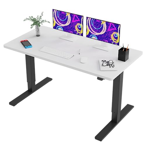 SANODESK EP1E Schreibtisch Höhenverstellbar Elektrisch 120x60 cm, Höhenverstellbarer Schreibtisch mit kompletter Tischplatte, Ergonomischer Steh-Sitz Tisch, Computertisch von SANODESK