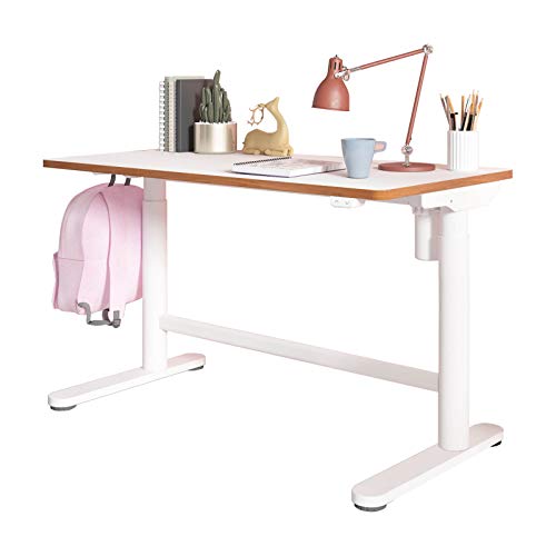 SANODESK Höhenverstellbarer Kinderschreibtisch/ergonomischer Schreibtisch - 100×60 SD1 (ohne Stuhl, Weiß) von SANODESK