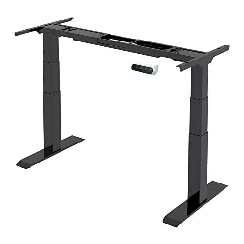 SANODESK Premium Line - elektrisch stufenlos höhenverstellbarer Schreibtisch mit Kollisionschutz, Memory-Steuerung und Softstart/Stop Funktion (Schwarz)… von SANODESK