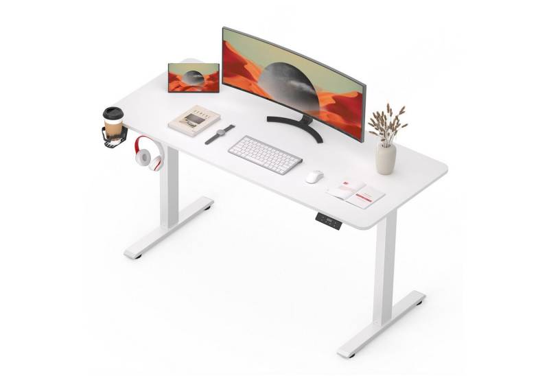 SANODESK Schreibtisch Elektrisch höhenverstellbarer Schreibtisch (2-Fach-Teleskop mit Memory-Steuerung), schnelle Montage, verschiedene Größen zur Auswahl von SANODESK