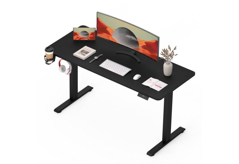 SANODESK Schreibtisch Elektrisch höhenverstellbarer Schreibtisch (2-Fach-Teleskop mit Memory-Steuerung), schnelle Montage, verschiedene Größen zur Auswahl von SANODESK