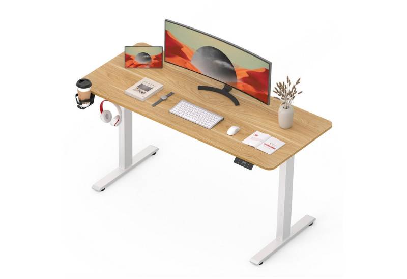 SANODESK Schreibtisch Elektrisch höhenverstellbarer Schreibtisch (2-Fach-Teleskop mit Memory-Steuerung), schnelle Montage, verschiedene Größen zur Auswahl von SANODESK