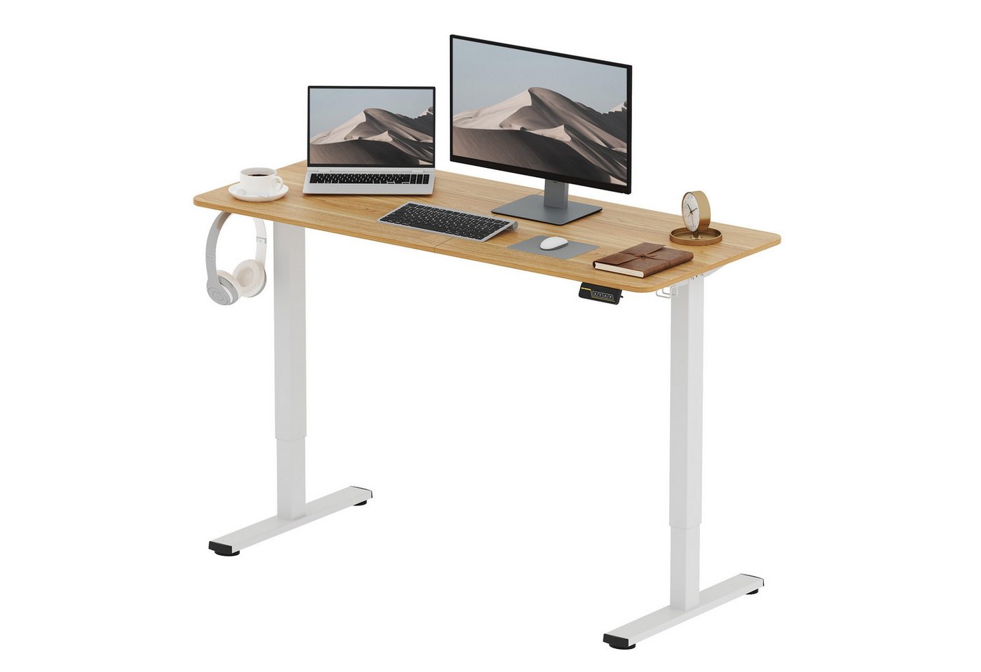 SANODESK Schreibtisch Schreibtisch Höhenverstellbar Elektrisch, Ergonomischer Steh-Sitz Tisch Computertisch mit Memory-Funktion von SANODESK