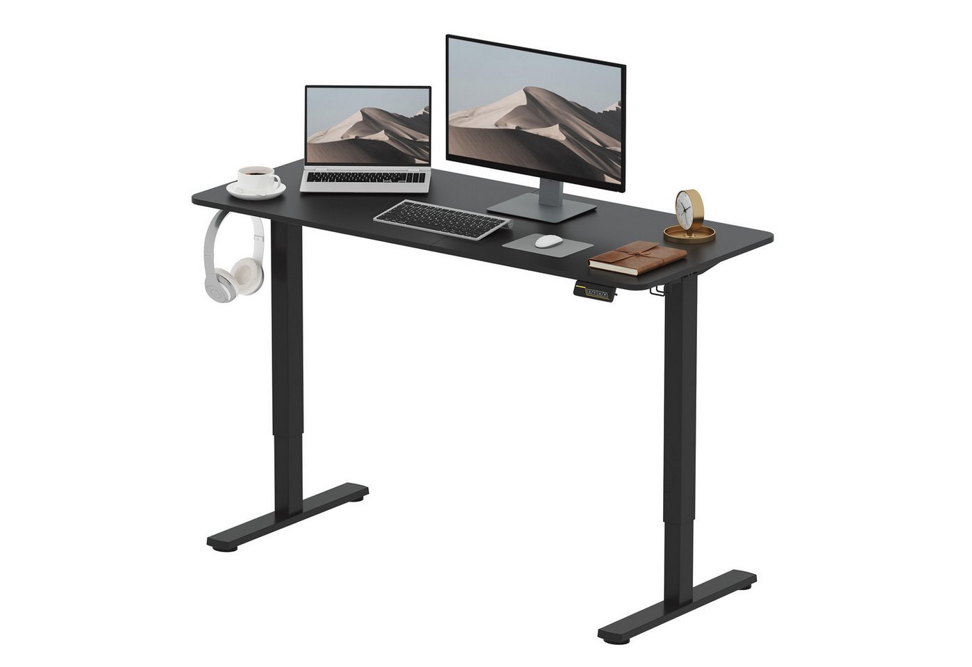 SANODESK Schreibtisch Schreibtisch Höhenverstellbar Elektrisch, Ergonomischer Steh-Sitz Tisch Computertisch mit Memory-Funktion von SANODESK