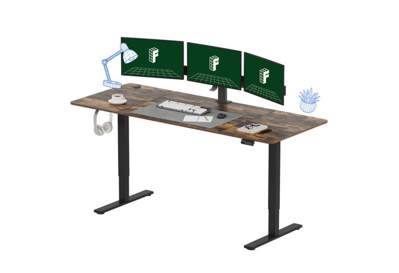 SANODESK Schreibtisch Elektrisch höhenverstellbarer Schreibtisch, Sitz-Steh-Tisch (Ergonomischer Steh-Sitz Computertisch mit Memory-Funktion), 120/140/160/180/200 cm von SANODESK