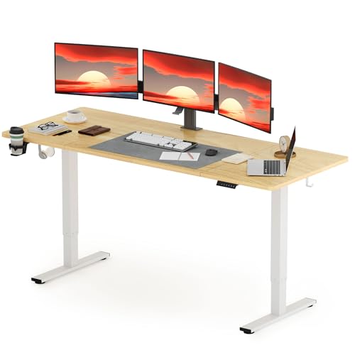 SANODESK höhenverstellbarer Schreibtisch 200 x 80cm, Sitz-Steh-Schreibtisch mit einem Höhenverstellbereich von 73,5-118 cm, ergonomisches und gesundes Design, Ahorn SANODESK höhenverstellbarer Schreibtisch 200 x 80cm, Sitz-Steh-Schreibtisch mit einem Höhenverstellbereich von 73,5-118 cm, ergonomisches und gesundes Design, Ahorn von SANODESK
