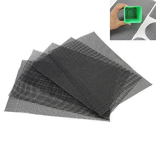 SANON 5 Stück Blumentopf Netz Mesh Pad, Bonsai Gitter Verhindert Bodenverlust Blumentopfloch Matten Garte Drainagegitter Unterseite Pad für Topfpflanzen 30 * 20cm von SANON