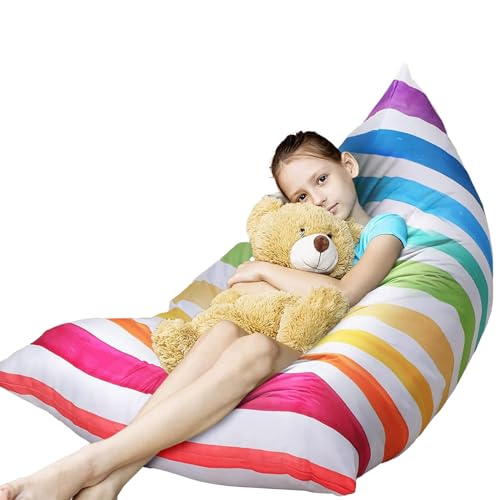 SANON Stuffed Animal Storage Bean Bag Chair Cover Large Bean Bag Cover for Organizing Plush Toys Cover Only von SANON